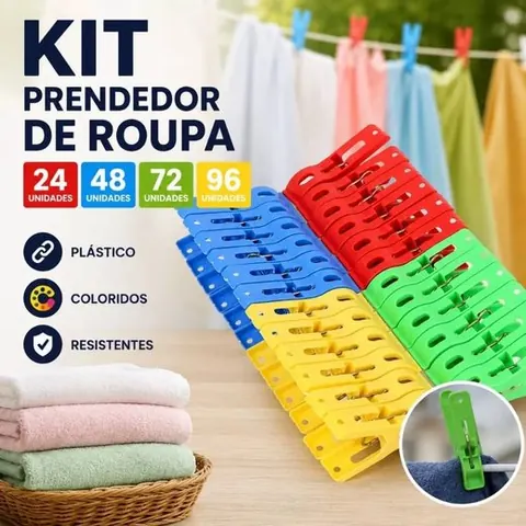 Kit prendedores de roupa coloridos - foto 1