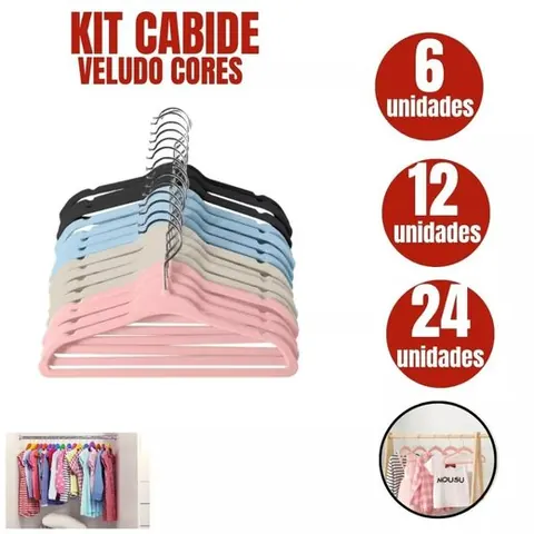 Kit cabides de veludo - foto 1