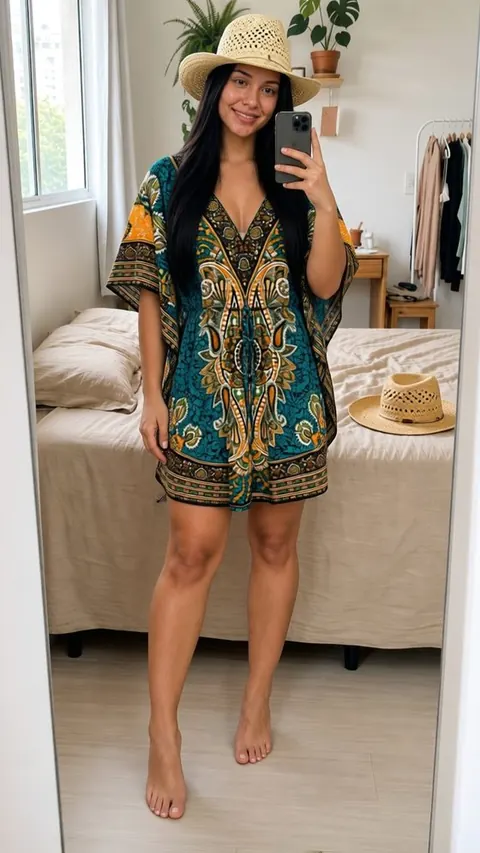 Kaftan curto estampado - foto 1