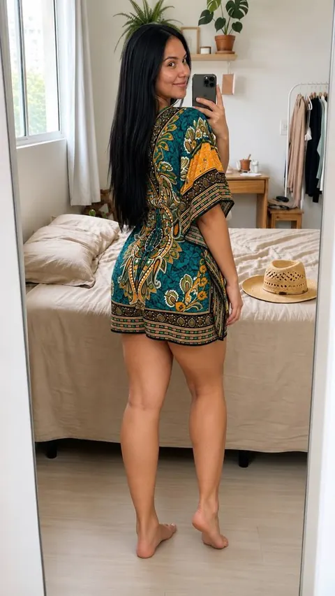 Kaftan curto estampado - foto 2