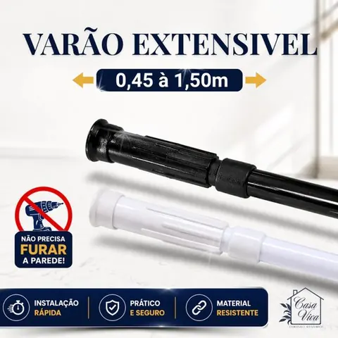 Varão extensível sem furar parede - foto 1