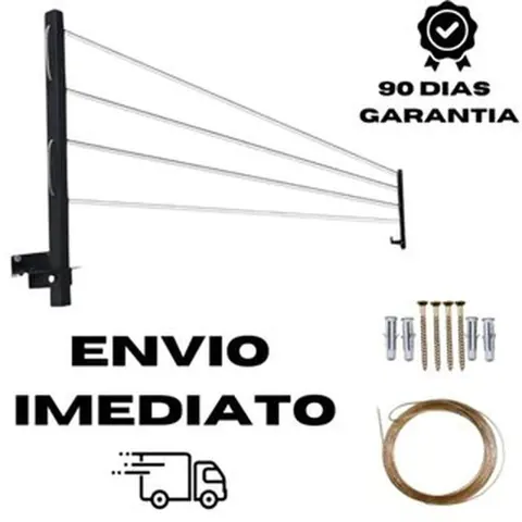 Varal retrátil de parede - foto 1
